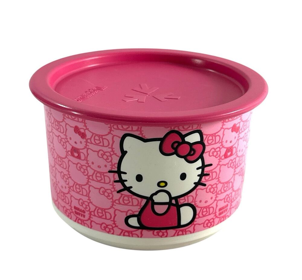 Tupperware Hello Kitty Sanrio Pink 575mL Food Storage Container w Lid 2015